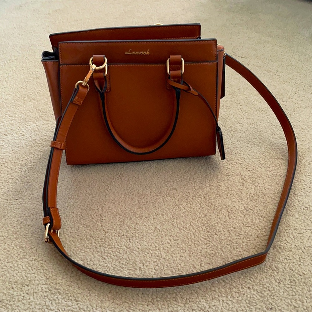 NWOT Lovevook Hazelnut Brown Handbag w/ Crossbody Strap